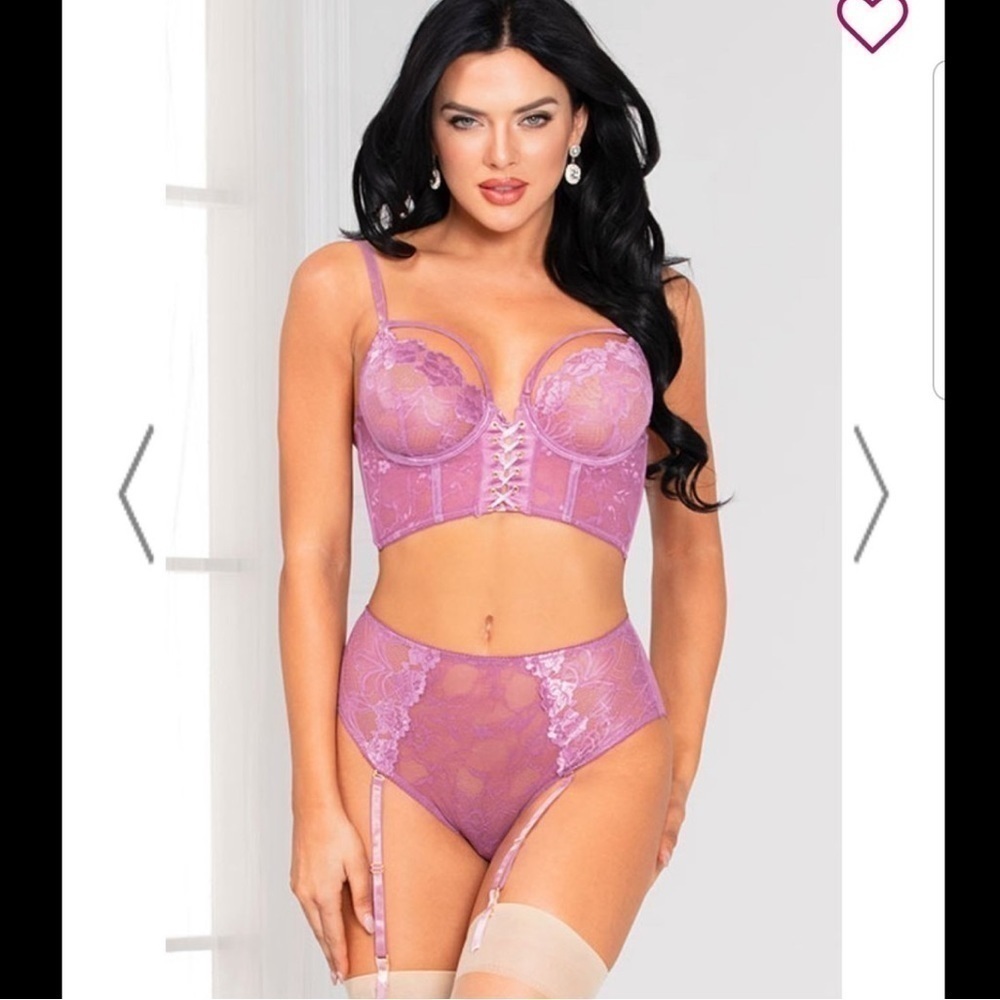 Seven ‘til Midnight lingerie style 11065 NWT underwire bustier lace up f…